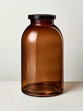 Hearth & Hand 14” Glass Jug Vase Amber -NWT
